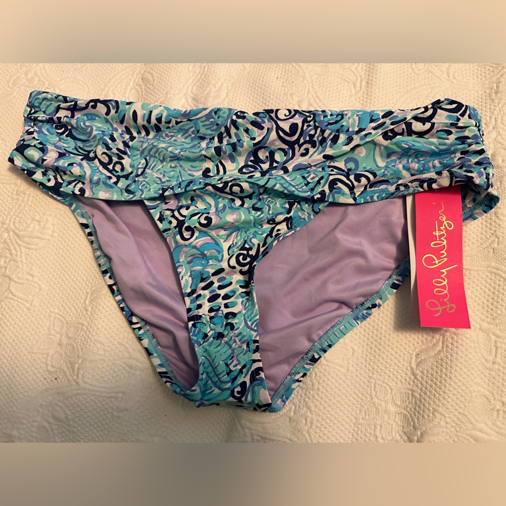 Lilly Pulitzer Bikini Bottom - Aqua and Lavender